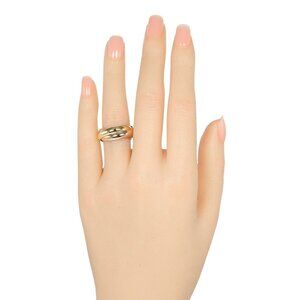 CARTIER Trinity Ring 0.1" band K18 Gold (YGxPGxWG) #5.4(US Size) 11g Women